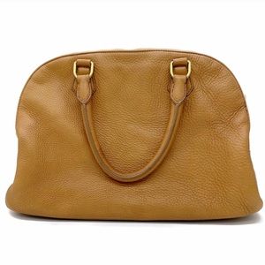 J. Crew Camel Tan Biennial Satchel Pebbled Leather